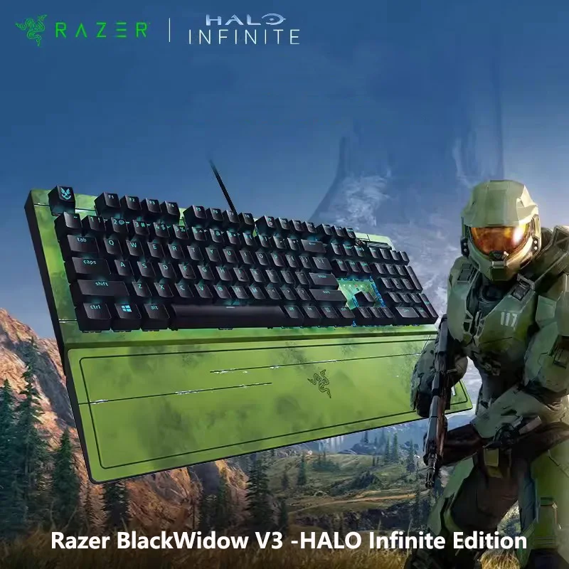 

Razer Halo Infinite Edition BlackWidow V3 - Green Switch Wired Mechanical Gaming Keyboard With Chroma RGB Doubleshot ABS Keycaps