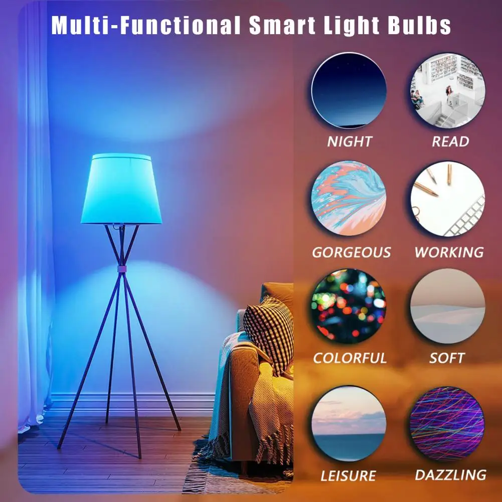 

Energy-saving Bulb High Brightness Led Light Bulbs with Voice-activated Energy Saving Bluetooth-compatible Rgb for Party Decor