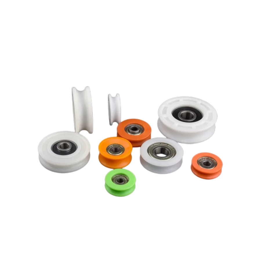 

8*30*10 nylon bearing with u groove is embedded with 608ZZ linear diameter 8mm 8X30X10U type U groove pulley nylon bearing