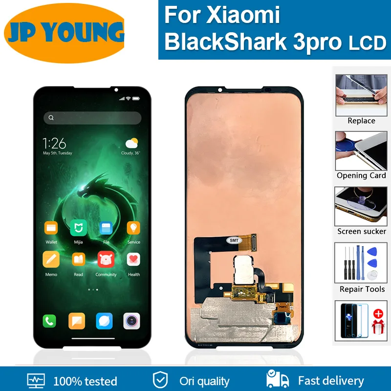 Оригинальный ЖК-дисплей 7 1 дюйма для Xiaomi Black Shark 3 Pro сенсорный экран дигитайзер в