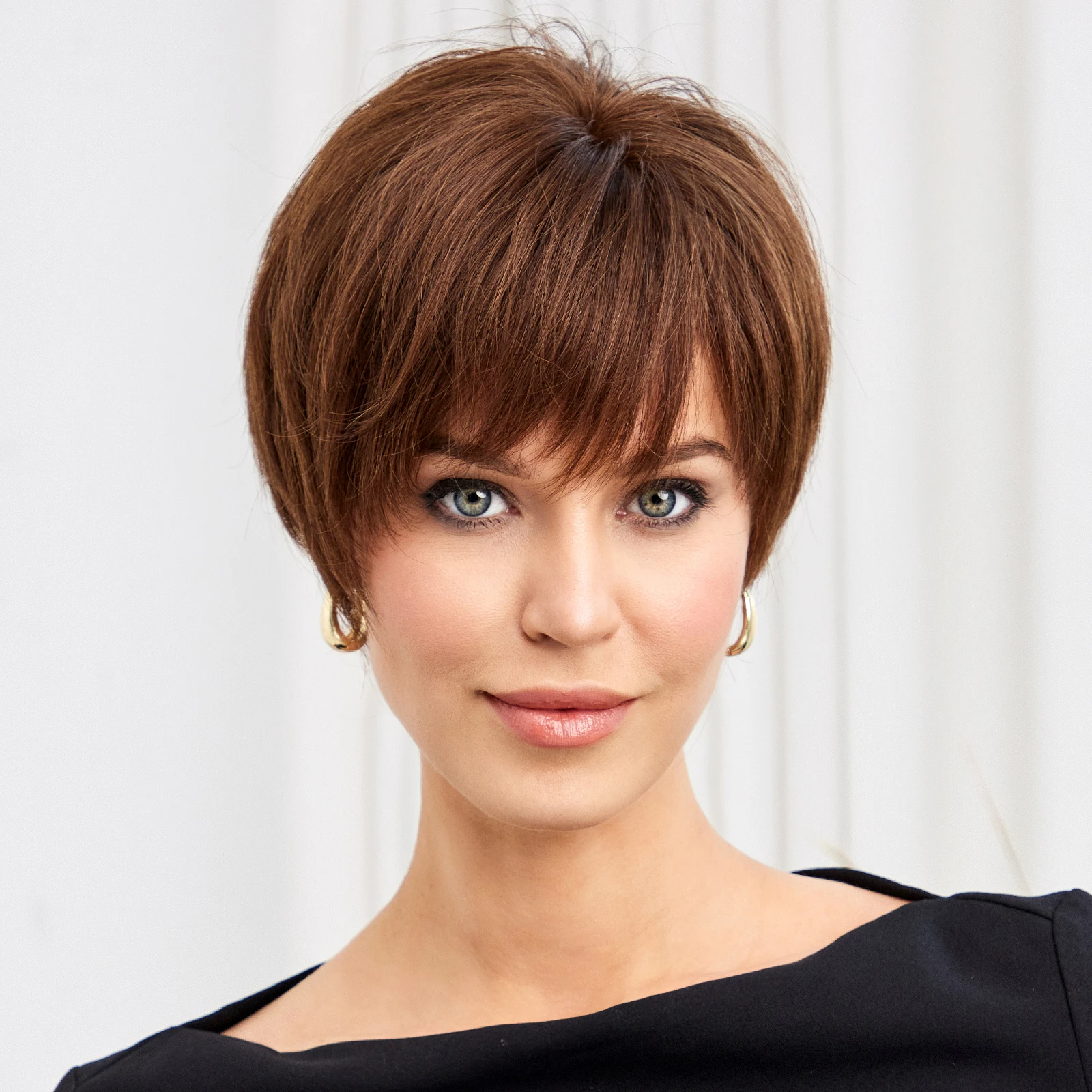 Bob Remy Human Hairs Pixie Cut HD Transparent Lace Front Wig for Black Woman Brown Human Hair Short Natural Layered Lace Hairs