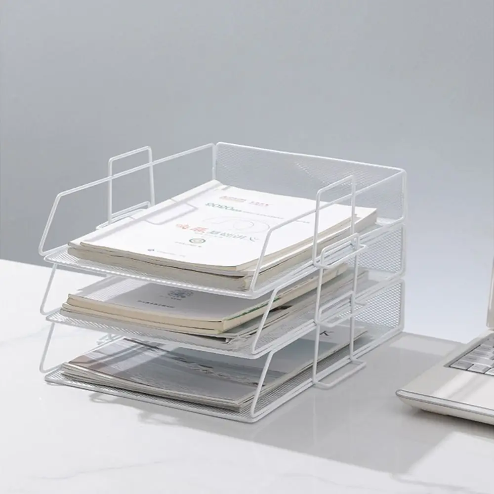 File Organizer Storage Rack Desktop Stackable Fashion Minimalism A4 File Tray storage racks file organizer