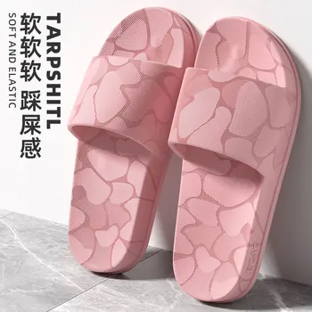 New 2026 Home Slippers Women Open Toe Waterproof Soft Sole Slides Summer One Strap Solid Color Comfort Flat Bottom Slippers 1