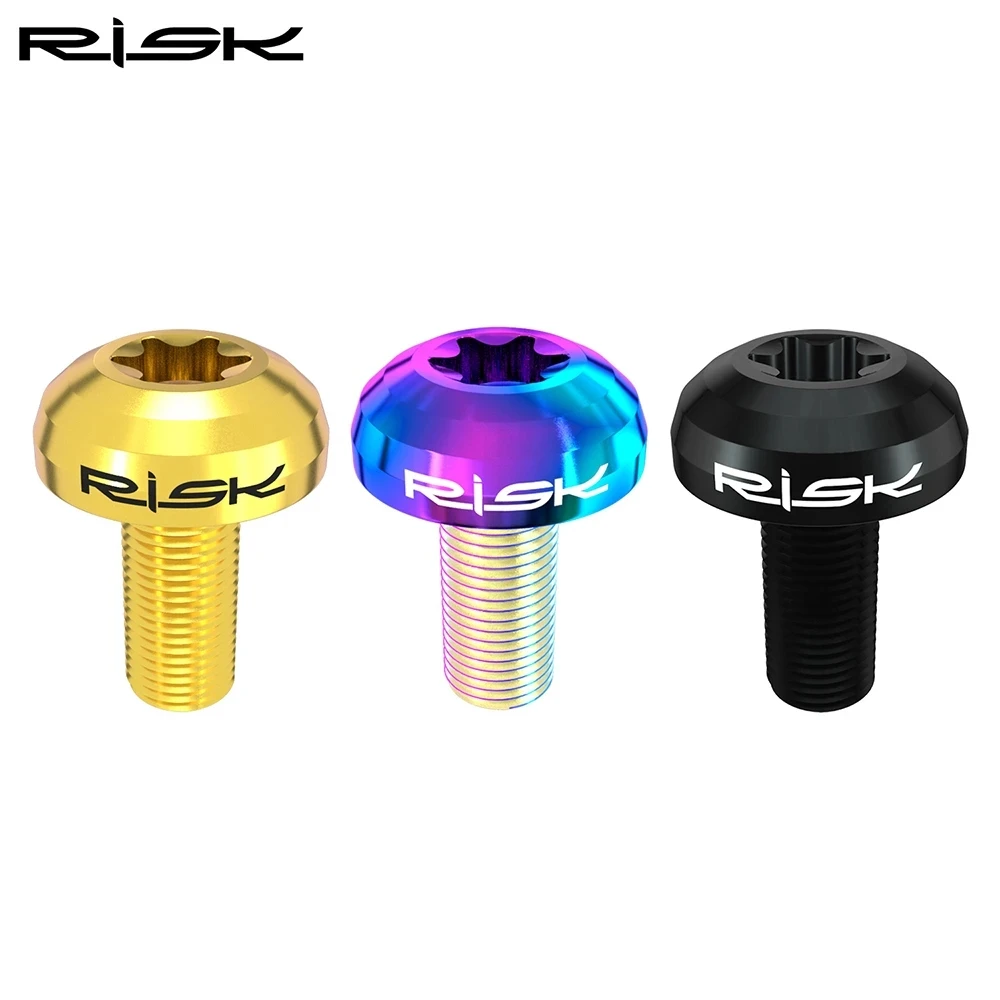 Bicycle Disc Brake Bike Brake Rotor 12pcs M5X10mm MTB Bicycle Disc Brake Rotor Bolt Road Bike T25 TC4 Titanium Torx Rotor Fixing Brake Screw