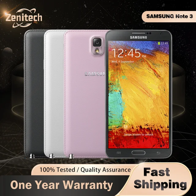 هاتف سامسونج جالاكسي نوت 3 N9005 4G الأصلي 5.7 بوصة 3 جيجابايت رام 16 جيجابايت/32 جرام هاتف محمول 13 ميجابكسل + 2 ميجابكسل رباعي النواة Andriod هاتف ذكي 1