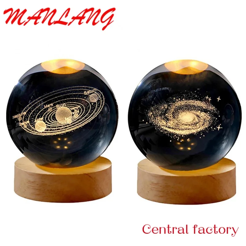 

Custom 3D Crystal Ball LED Nightlight with Removable Glow Ball Color Changing Light for Teens Boys Girls