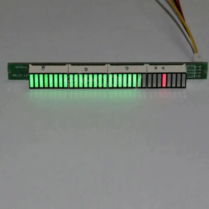 SPORTARC Music Spectrum Audio 16 Level Indicator VU Meter Screen Amplifier VFD LED Display VFD Music Spectrum Display Analyzer with Clock Audio Level Indicator Music Rhythm