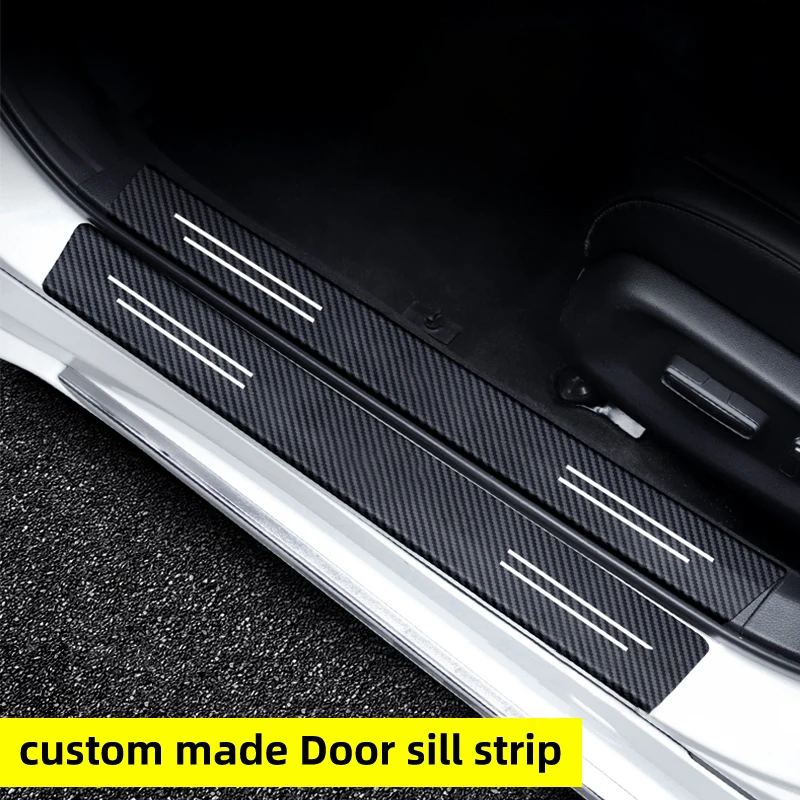 Car Door Threshold Scuff Plate 4/8Pcs Carbon Fiber Stylin Sill Protector Stickers For Ford Mondeo Auto Door Entry Pedal Guards car protection stickers