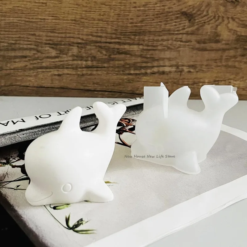 Cute Dolphin Mould Ocean Animal Dolphin Deocration Silicone Mold Epoxy Resin Cement Concrete Mold Home Decoration