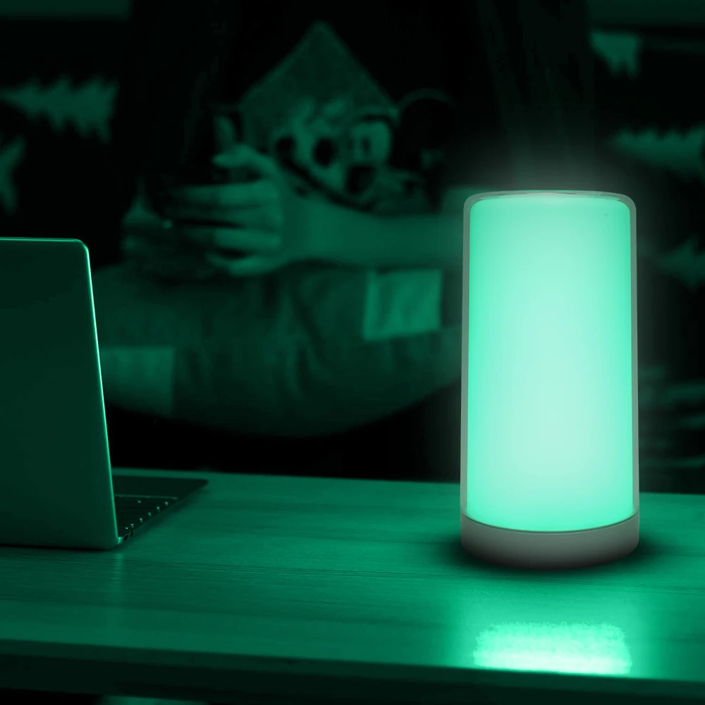 Milhões de Cores Lâmpada de Toque Candeeiro de Mesa Lâmpada de Cabeceira Luz da Noite Luz da Noite do Bebê Inteligente Temporizador Usb Estudo Interior Presente 16 Rgb Led 13 Computers & Electronics