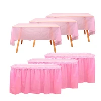 137x274cm Disposable Solid Color Tablecloth Birthday Party Wedding Christmas Table Cover Desk Cloth Table Skirt Decor 1