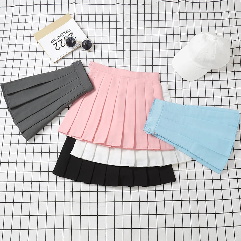 Skirt Black Women's High Waist Summer Clothes Vintage Korean Harajuku Red A Line Mini Eam School Pleated Short Skirts For Women 4