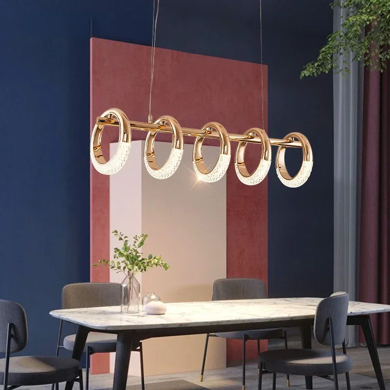 

Скандинавская люстра с гальваническим покрытием, комнатный потолочный светильник, современные подвесные лампы в Корейском стиле для спальни, гостиной, столовой