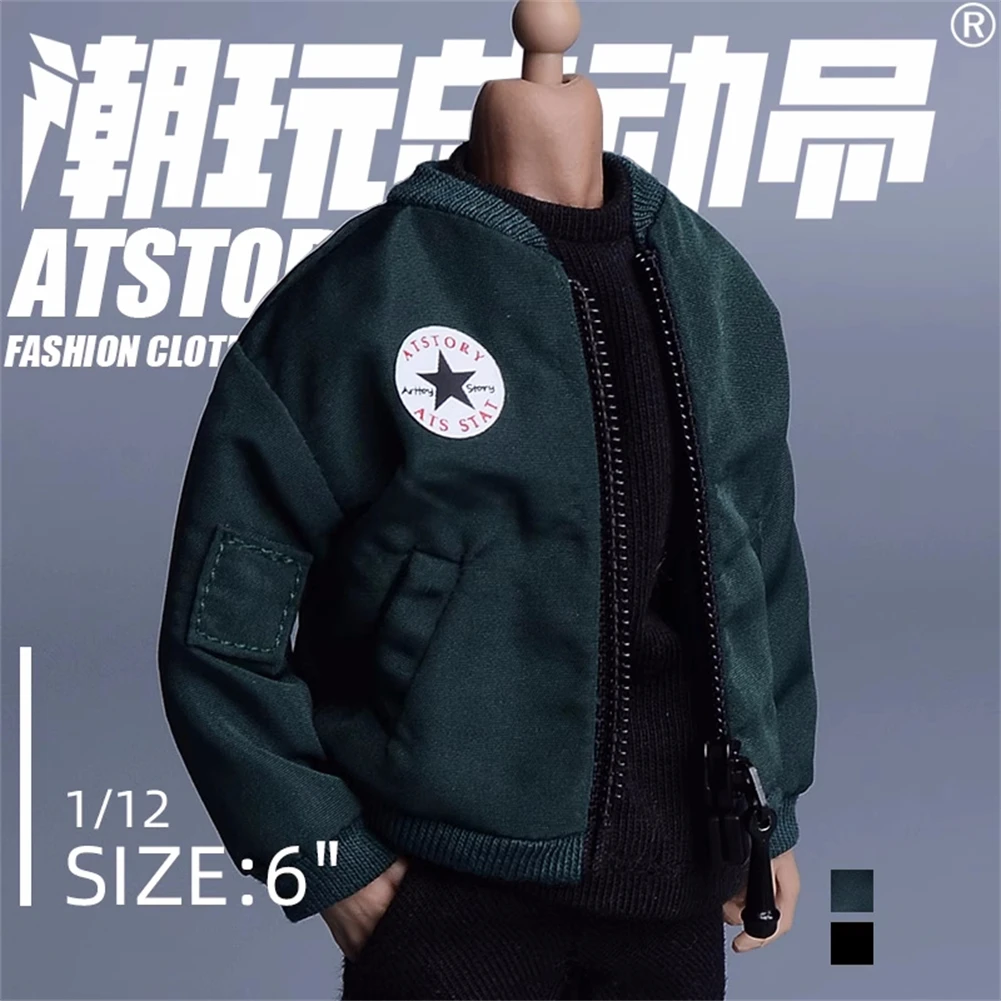 

ATS 1/12 Male Solider Flight Crew Jacket clothes Accessories Fit 12"Action Figure For Fan Collection Toy