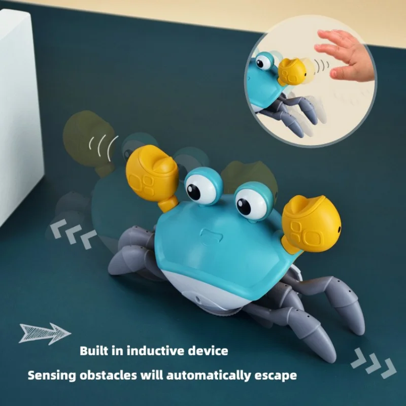 Induction Crawling Escape Crab Automatic Obstacle Avoidance Crab Electric Luminous Music Toys Rechargeable Musical Children Toys 3