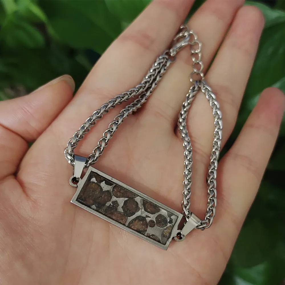 

Натуральный браслет Sericho Olivine Meteorite, аксессуар для браслета Olivine Meteorite, женский браслет Регулируемая цепочка для браслета-TB244