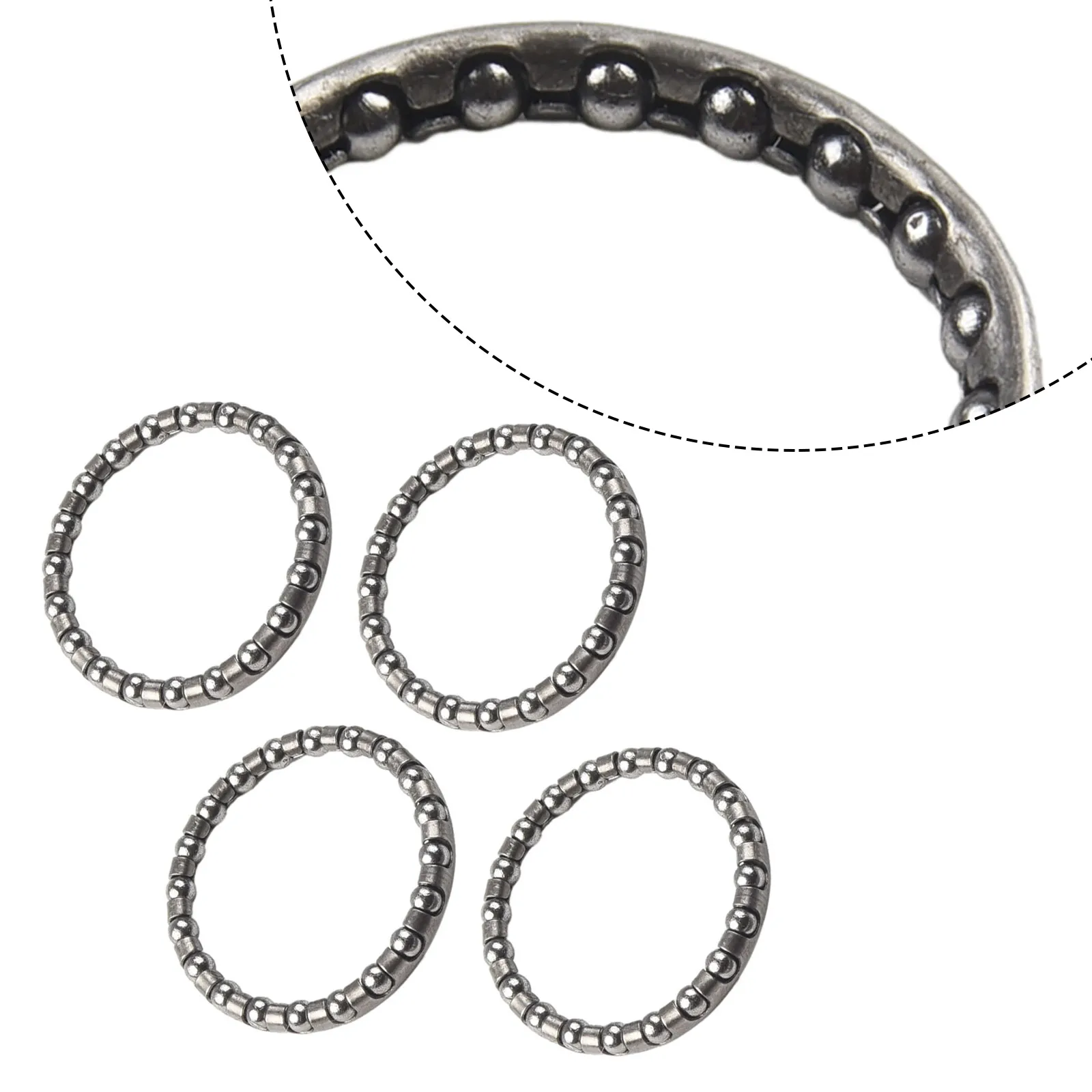4Pcs 40mm Fahrrad Headset Kugeln Caged Kugellager Rennen Radfahren Lager Set Ersatz Teil Metall Ring Rennen Fahrrad zubehör – Detail 6