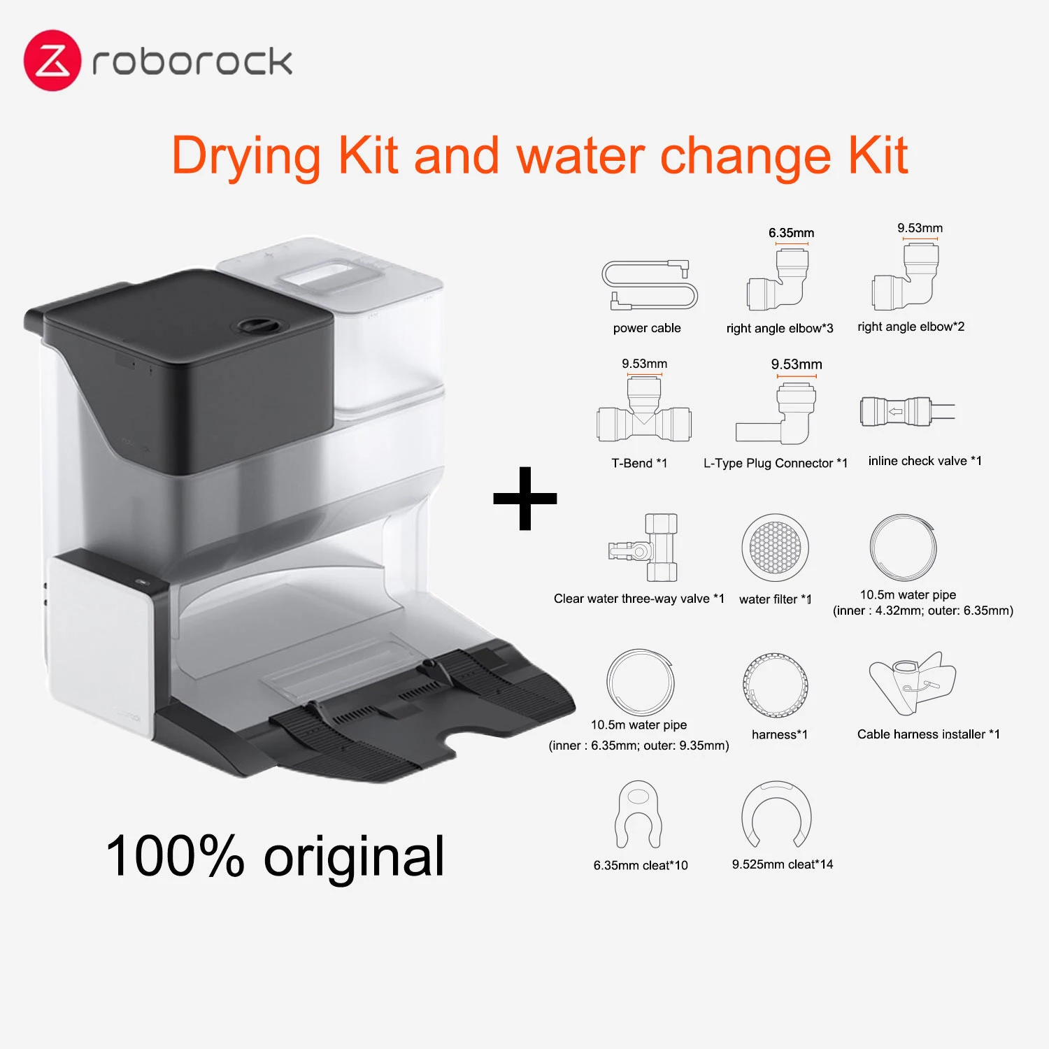 

100% Original Smart Drying Kit and Water Change Set For Roborock S7 MAXV ULTRA S7 PRO ULTRA Vacuum Cleaner Spare Parts