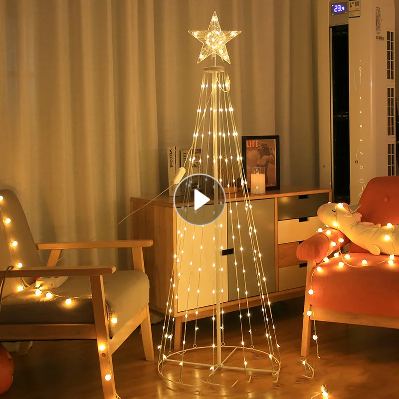 SHATCHI Cadena De Luces De Hadas Interior/Exterior Árbol De Navidad