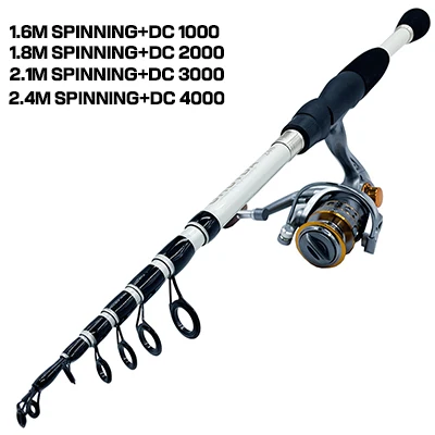 white rod with reel