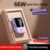 Mini Power Bank à charge rapide, écran LED, affichage numérique, batterie externe avec câble, iPhone, Samsung, Huawei, 20000mAh 1