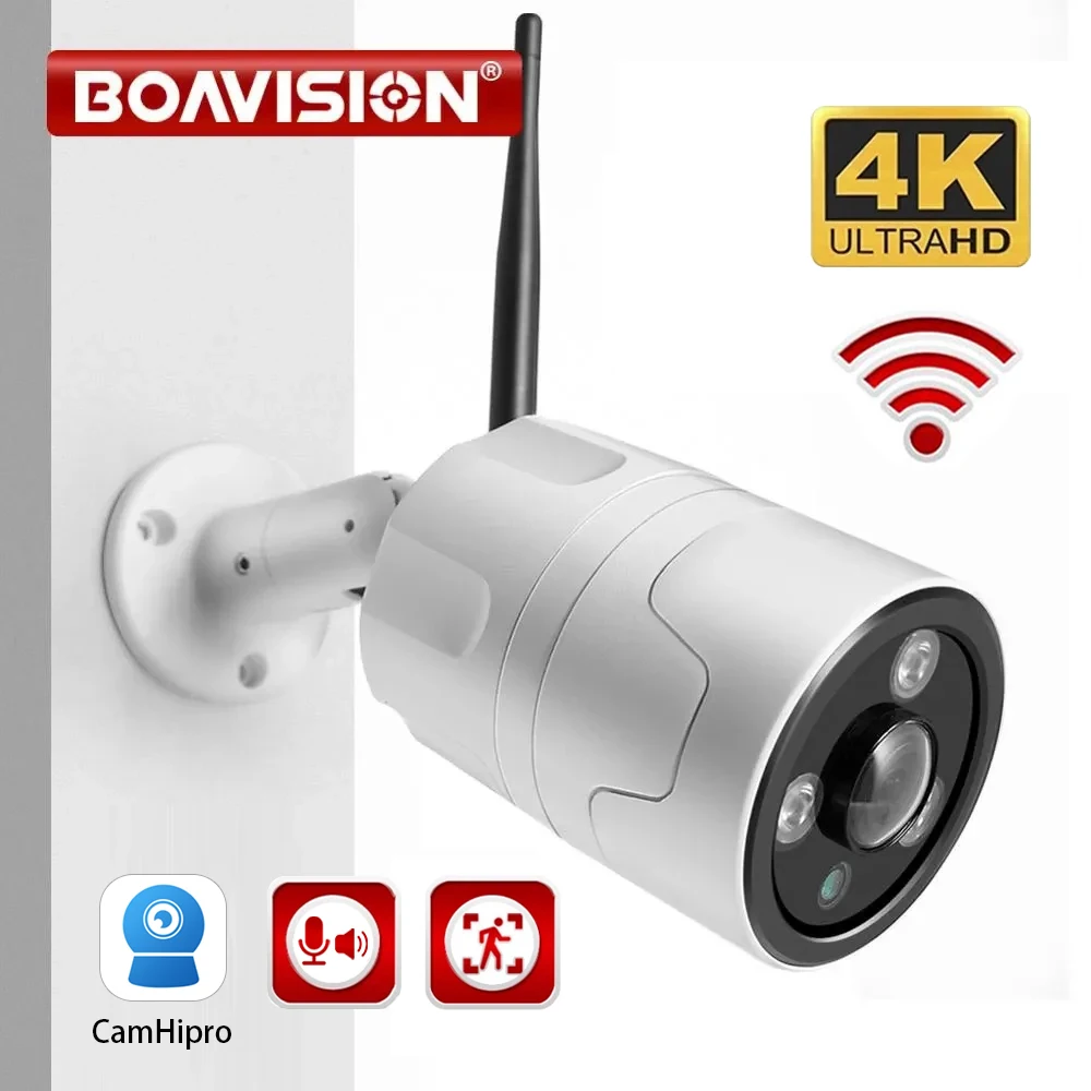 HD 2MP 5MP 8MP Bullet IP Camera WIFI Wireless Security CCTV Camera Fisheye Lens 180 Degrees View IR 20M Outdoor P2P APP CamHipro