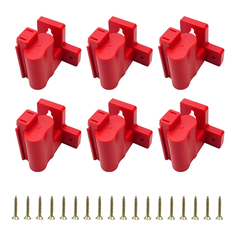 

6 Pack Tool Holder Mount 12V Drill Tool Hanger Plastic Drill Tool Mount Compatible With