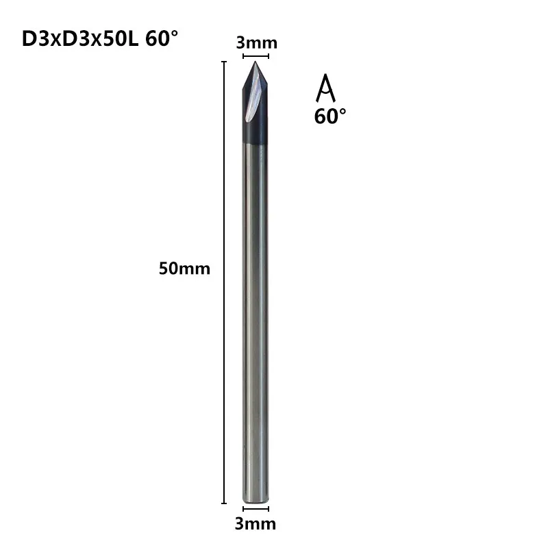 Fresa Smusso 90° Acciaio Tungsteno - Utensile CNC Per Alluminio E Rame, 3 Eliche - Foto 6