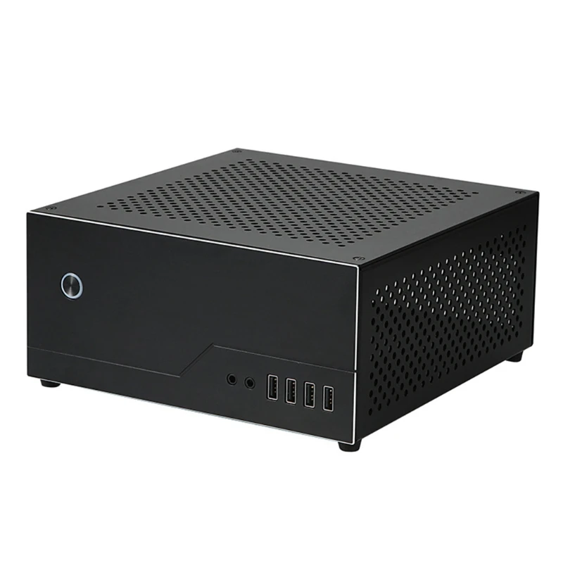 

Mini-ITX Aluminum Desktop Chassis with PCIe 3.0 Riser Cable Home Theater Personal Computer HTPC for Case USB3.0 Enclosur