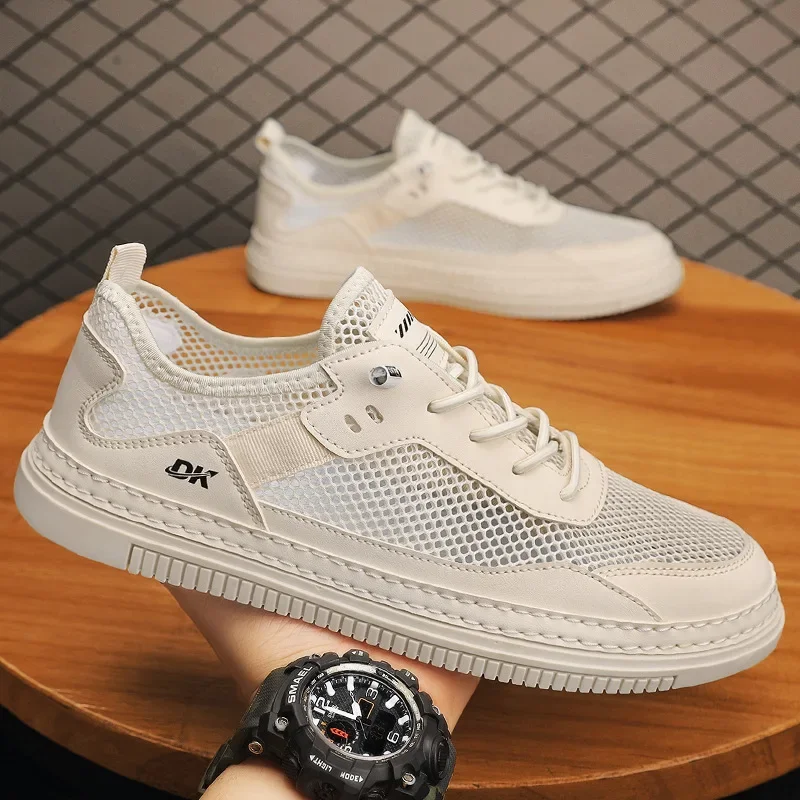 Кроссовки CYYTL мужские сетчатые, Повседневная летняя дышащая обувь, дизайнерские Роскошные спортивные Лоферы без застежки, для скейтборда, походов, тенниса