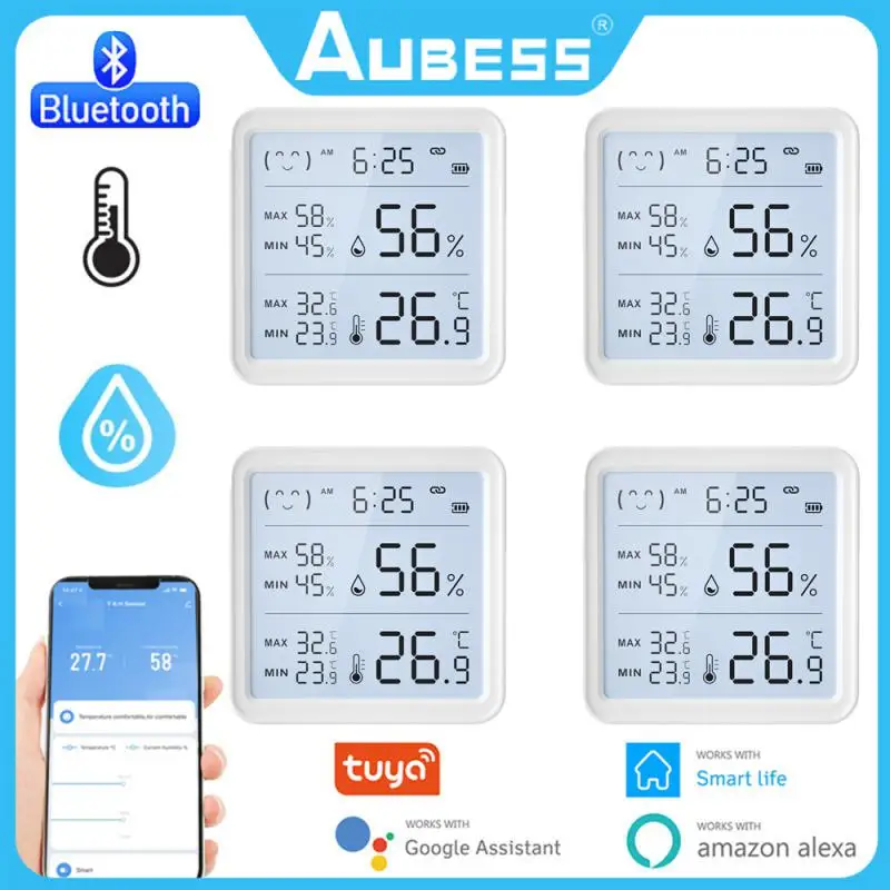 

Tuya Bluetooth Temperature Humidity Sensor For Smart Home Smart Life Thermometer Hygrometer Support Alexa Google Assistant