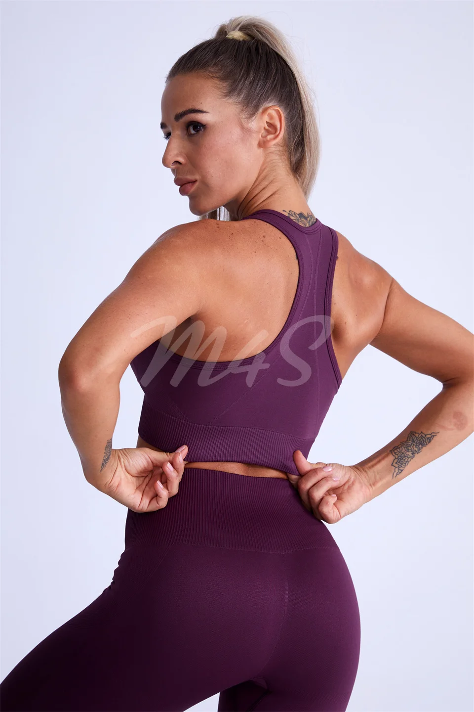 2 stück Yoga Sets Ensemble Weibliche Frauen Gym Kleidung Nahtlose Workout Set Fitness Trainingsanzug Set Sportswear Set Crop Top Leggings