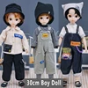 New Short Hair Boy Dolls Bjd Doll Body 1/6 30cm 22 Joints Fashion Sportswear Clothes Hat Set Dress Up Toys for Girls Kids Gift 1
