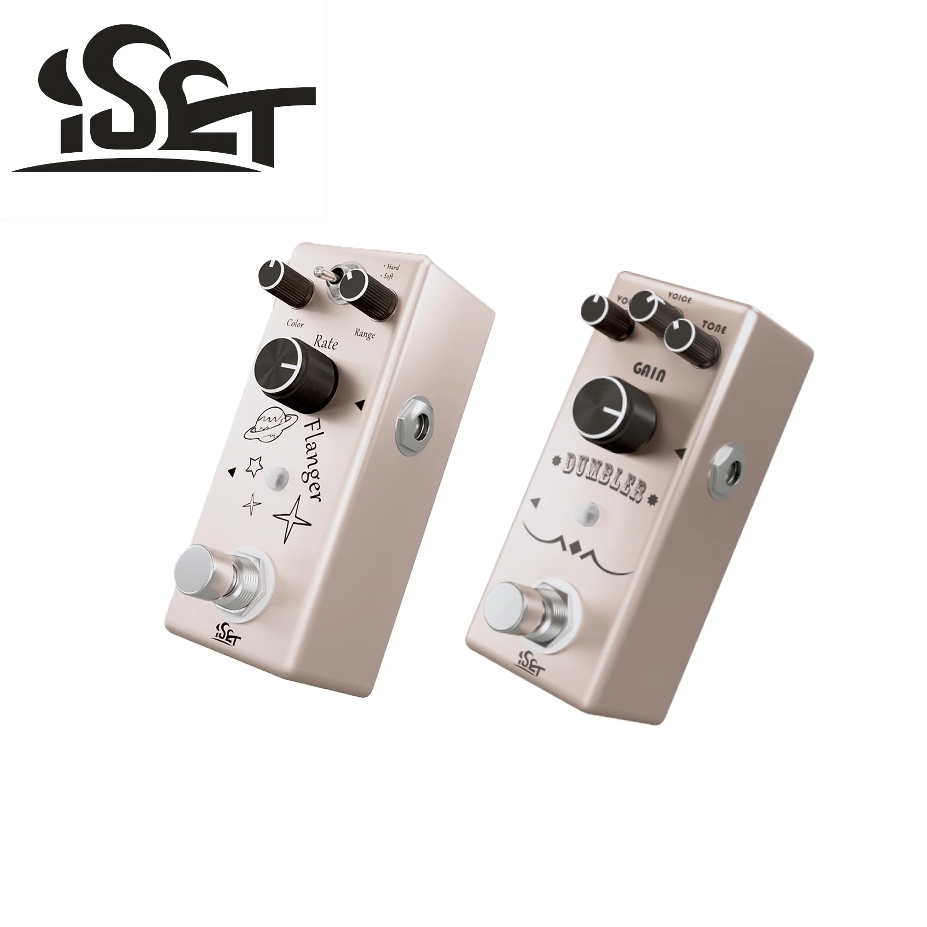 ISET Guitar Dumble And Flangerr Pedal Mini Single Guitar Effect Pedal for Electric Bass True Bypass