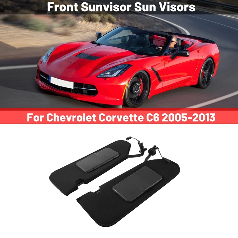 

8231006 Sun Visors Sunvisor W/ Mirrors & LED Lights For Chevrolet Corvette C6 2005-2013