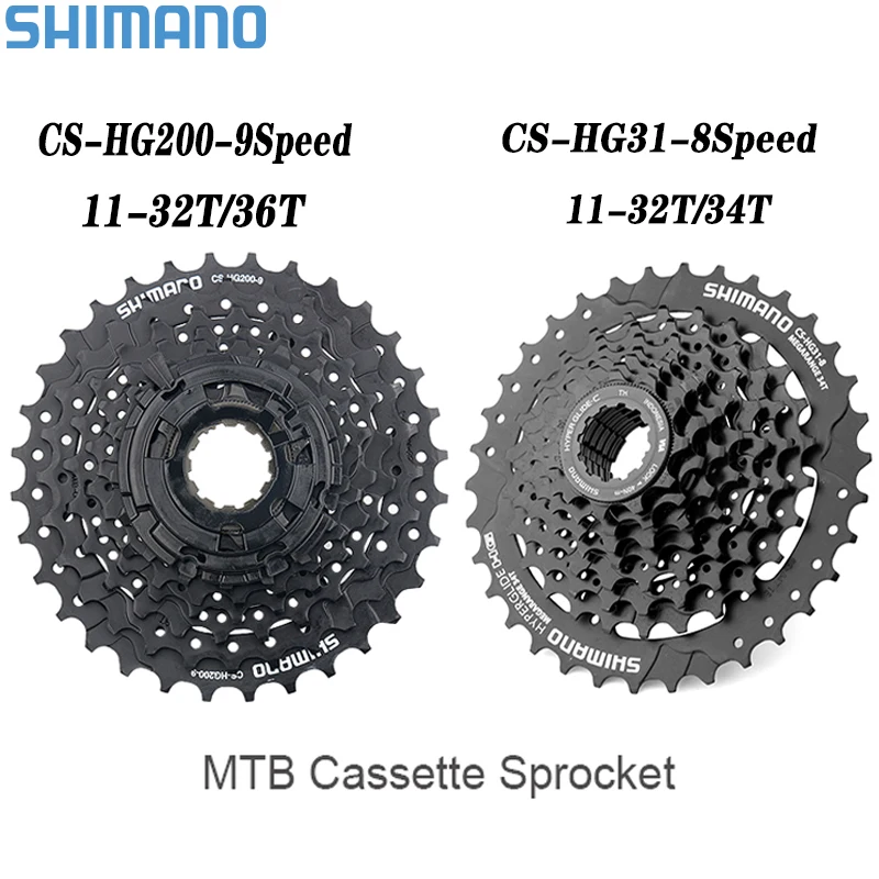 Mountain Bike Bicycle Cassette Freewheel 8/9s Flywheel Crankset Shimano HG200 9Speed HG31 8S 11-32/34/36T For MTB bicycle cassette bicycle sprocket gear bicycle parts bike sprocket bike freewheel