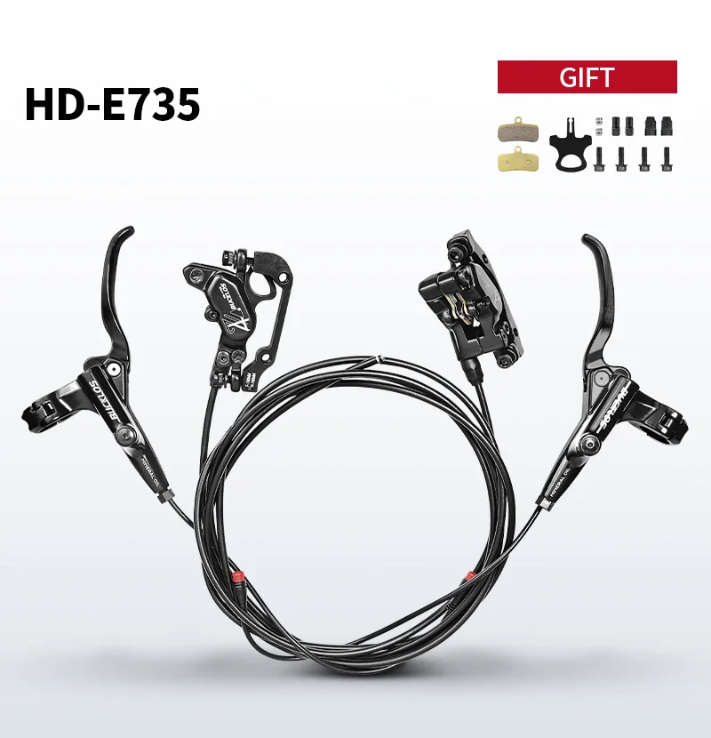 Description Picture 5 of itemBUCKLOS 4 Piston Electric Bike Hydraulic Brakes Power Off Front Rear E-Bike Brake Set Scooter Bicycle Oil Disc Brake MTB Parts