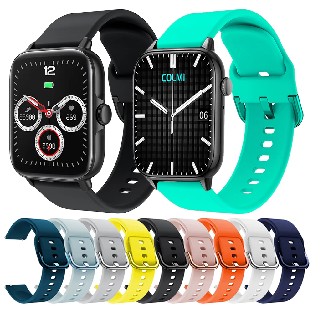 

Replacement Strap For COLMI C60 C61 Smartwatch Silicone Band For COLMI P28 Plus P8 Max Wristband Bracelet Watchband Accessories