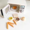 Wooden Children's Microwave Oven Oven Baking Toy Simulation Kitchen Play House Parent-child Interaction Toys Kitchen 4
