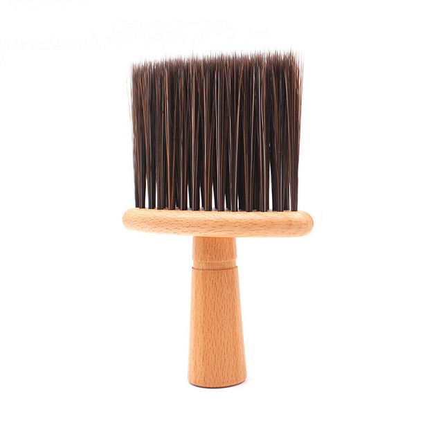 Neck Duster Brushes Soft Comfortable Lightweight Touch Wood Handle Salon Cutting Hairdressier Barber Accessory Styling Tool