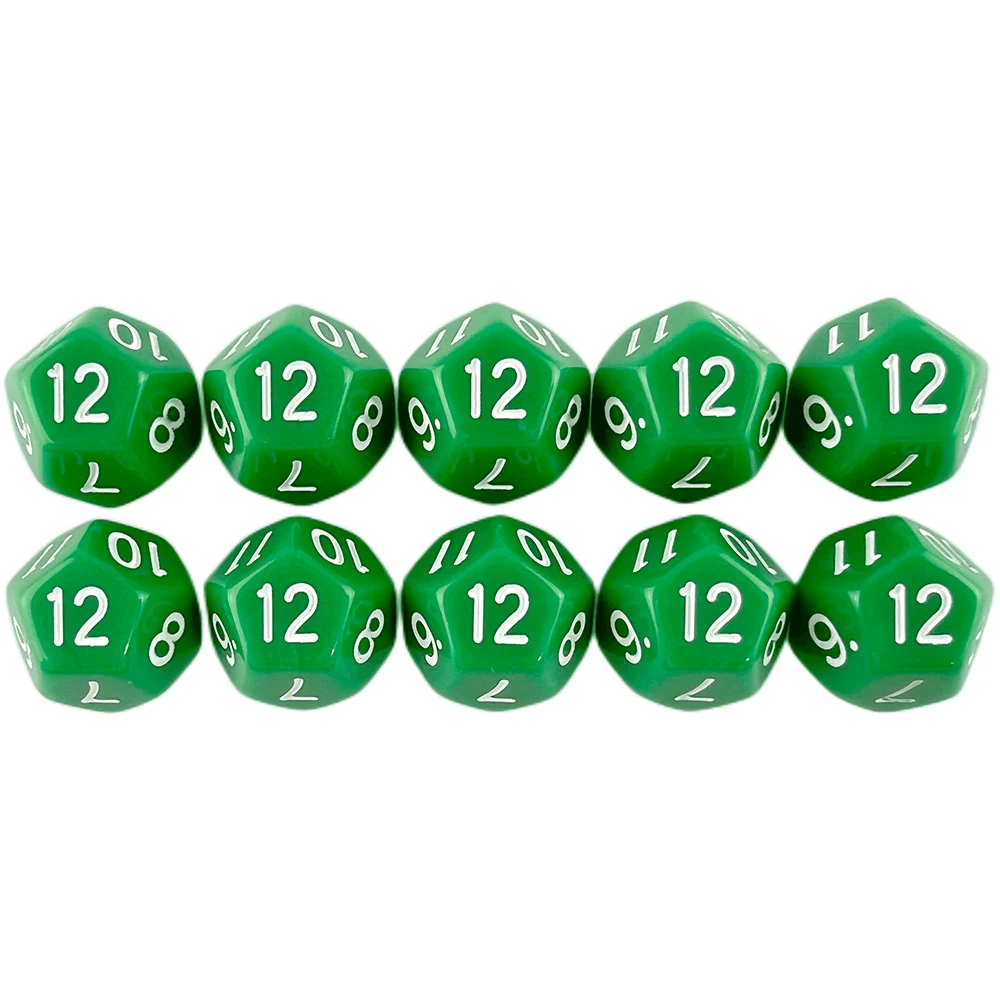 Polyhedral Dice DND Digital Dice Set 12 Sides 10Pcs D12 17.7mm for Role Playing Game Board Game