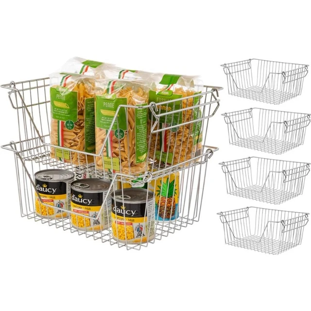 SANNO Stackable Baskets, Pantry Storage and Organization Chest Freezer Bins  Stackable Potato - AliExpress
