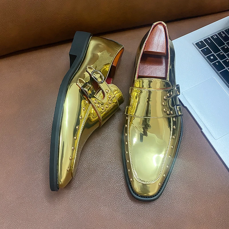 rose gold men dress shoes Men Dress Shoes- Lawson Rose Gold – By Day Fashion main image 0