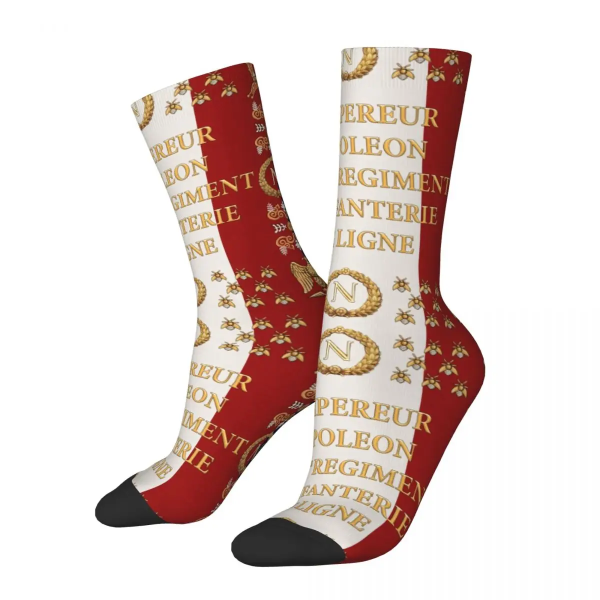 

Napoleonic French 45th Regimental Flag Basketball Socks France Bastille National Day 14 July Crew Socks for Unisex