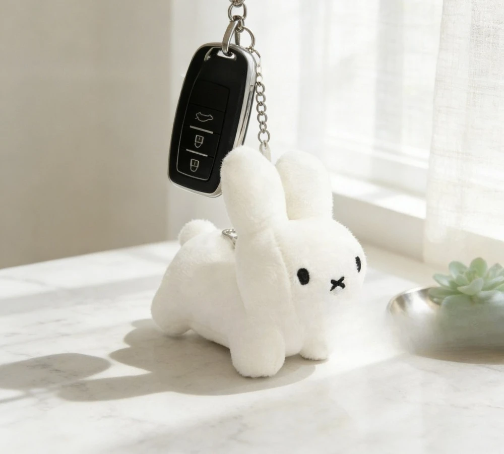카와이 미피 귀여운 휴대용 인형 슈퍼 귀여운 미니 토끼 가방 펜던트 데스크탑 장식품 선물 장난감