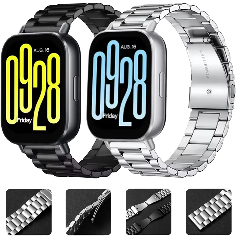 Premium Stainless Steel Metal Strap - 22/20mm Adjustable Bracelet Band