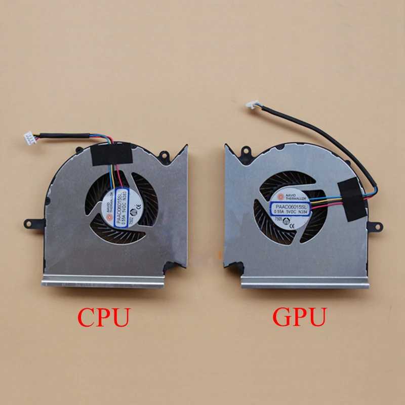 

New Genuine CPU GPU Cooling Fan For MSI GE63VR MS-16P1 GE73VR MS-17C1 Fan Notebook cooler PAAD060105SL N417 N418 N383 N384 4Pin