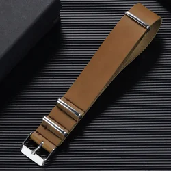 Vintage - Style High Quality PU Leather Watch Strap - Universal Wrist Band - 22mm (Brown)