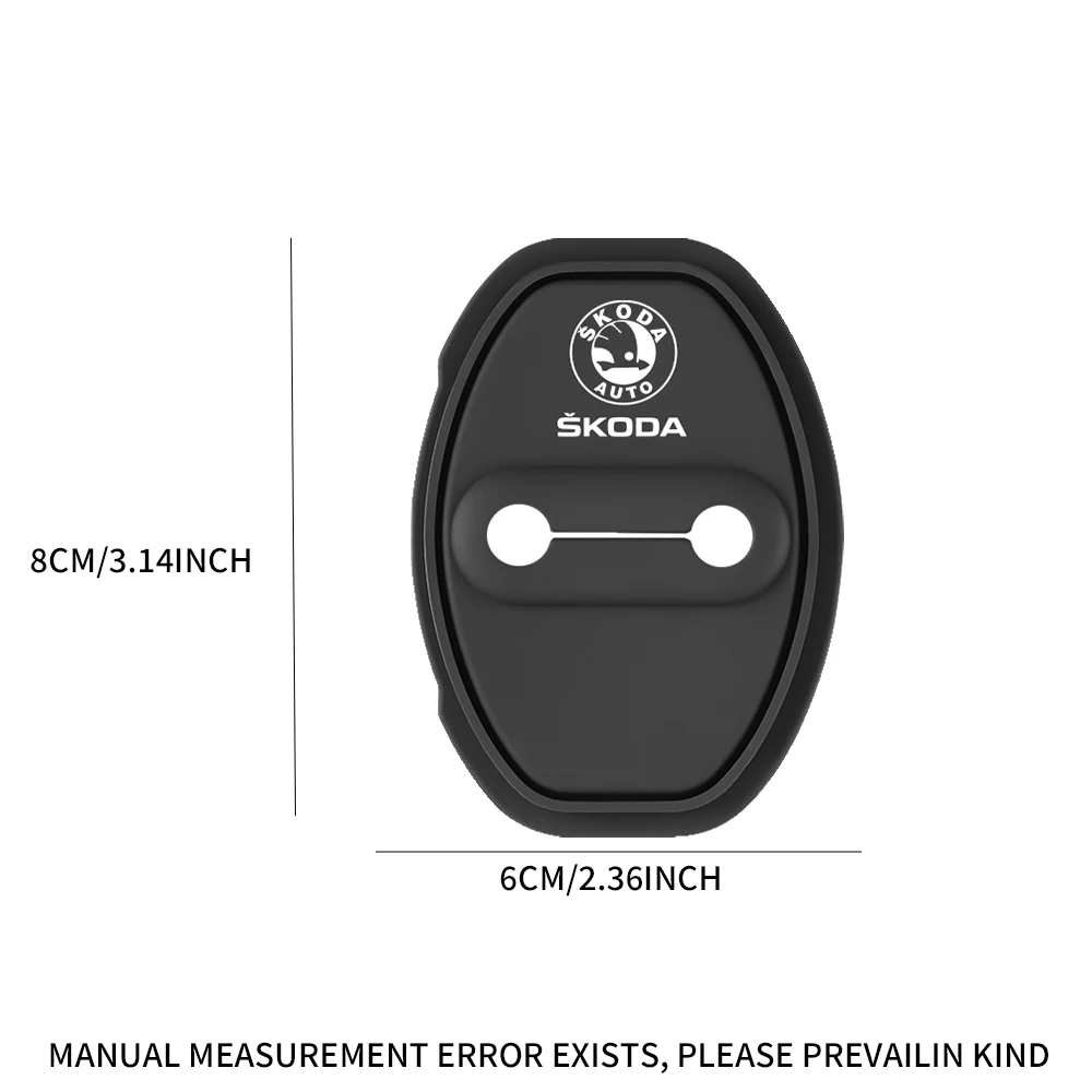 Silicone Car Door Lock Protector Cover - Set of 2 or 4, Universal Auto Accessory