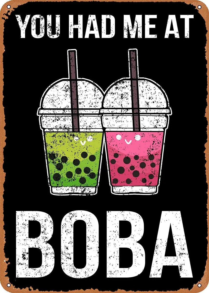 

You Hate Me at Boba Tea Bu - Retro Metal Tin Sign Vintage Plaque Poster for Home Kitchen Bar Coffee Shop